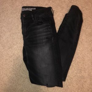 American Eagle Black Ripped Jeans